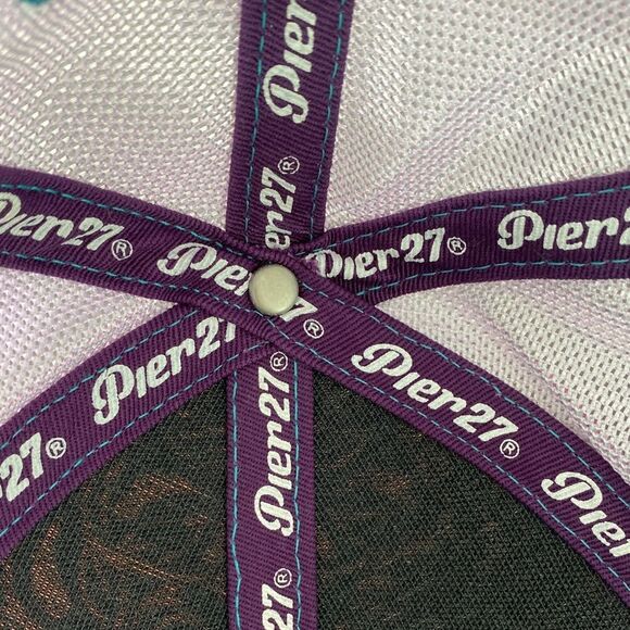 Pier 27 Purple Sugar Skull Cap OS Curved Suede Touch Brim Tattoo Artist Street main image 15